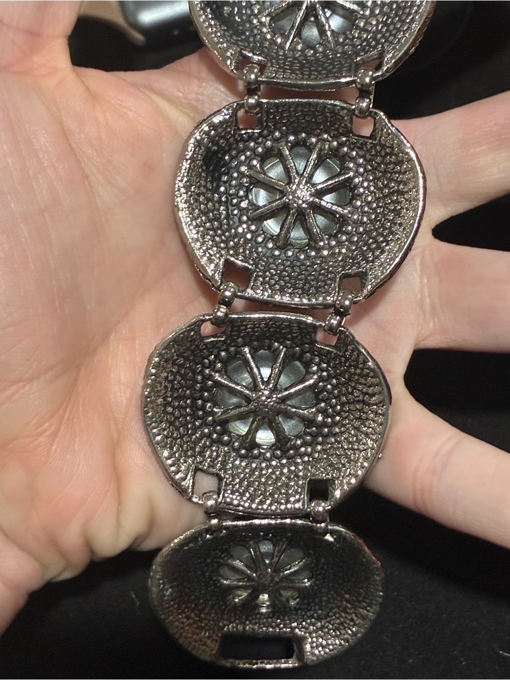 Vintage Mid Century Thermoset Panel Bracelet - Picture 5 of 6